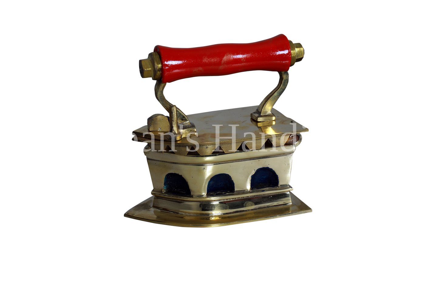 Brass charcoal iron box handmade in Mannar, Kerala
